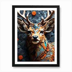 Deer Head Art Print