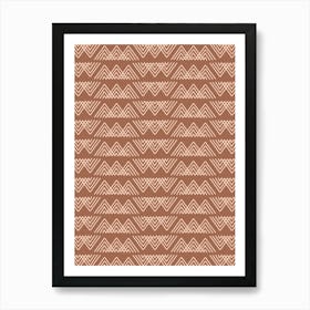 Cowgirl Abstract Mountains Pattern Art Print