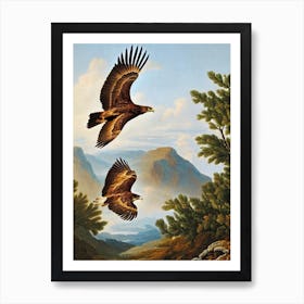 Golden Eagle Haeckel Style Vintage Illustration Bird Art Print