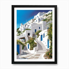 Village Of Mykonos Art Print