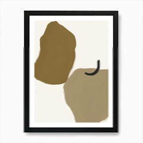 Tan And Brown Art Print