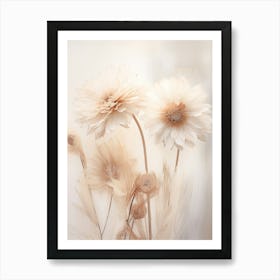 Boho Dried Flowers Gerbera Daisy 5 Art Print