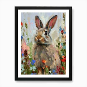 Satin Rabbit Painting 1 Art Print