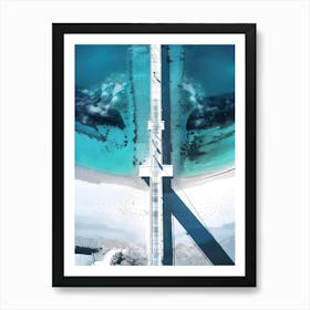 Aerial View Of A Bridge Art Print