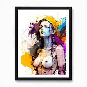 Abstract Topless Painting 4 Art Print