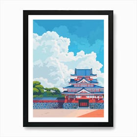 Kanazawa Castle Japan 1 Colourful Illustration Art Print