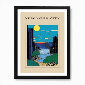 Minimal Design Style Of New York City, Usa 3 Poster Art Print