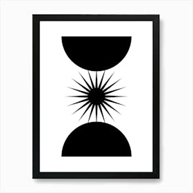 Black And White Sunburst Art Print