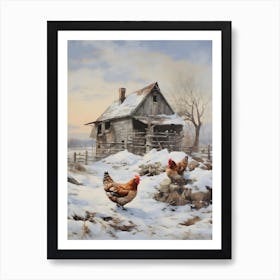Old Stone Farm Winter 8 Art Print