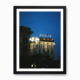 House Of Gucci Milan Night Art Print