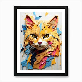 Splatter Cat 1 Art Print