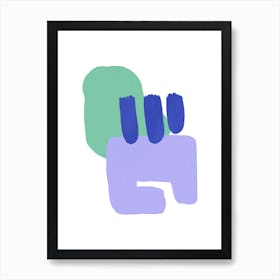 Painted Abstract Shapes 1 Art Print