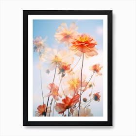 Flowers Against Blue Sky Art Print