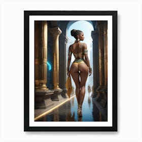 Beautiful And Sexy African American Princess 12 Copy Art Print