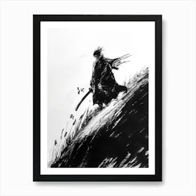 Sketched Black And White 18 Art Print