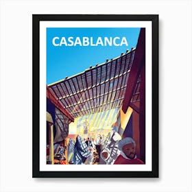 Casablanca, Vintage Travel Poster Art Print