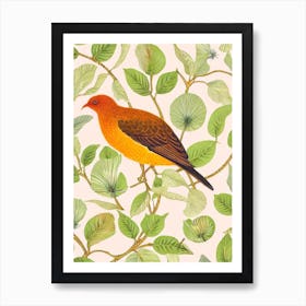 Kiwi William Morris Style Bird Art Print