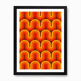 Retro 70s Abstract geometric Art Print