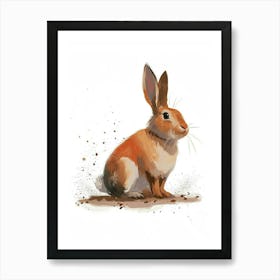 Rex Rabbit Nursery Illustration 2 Art Print