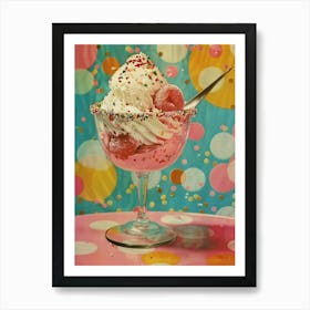 Kitsch Trifle Jelly Retro Collage 3 Art Print