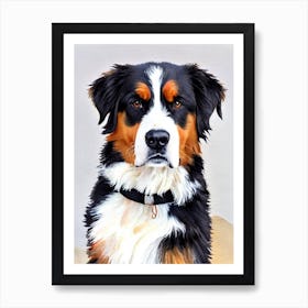 Bernese Mountain Dog Watercolour Dog Art Print