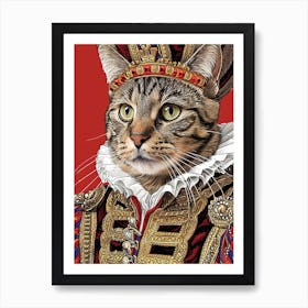 King Cat Art Print