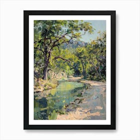 Hamilton Pool Preserve Austin Texas Oil Painting 1 Art Print