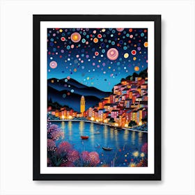 Lerici, Italy, Illustration In The Style Of Pop Art 4 Art Print