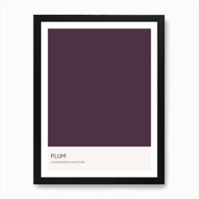 Plum Colour Block Poster Art Print