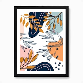 Abstract Floral Pattern 39 Art Print