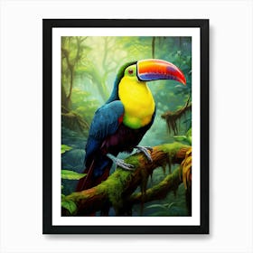 Vivid Canopy: Keel-billed Toucan Wall Print Art Print