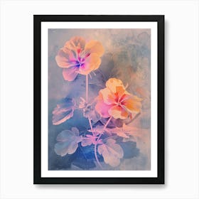 Iridescent Flower Geranium 3 Art Print
