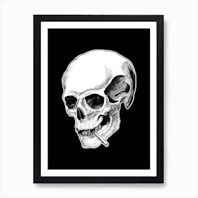 Cigarette Smoking Skull Art Print