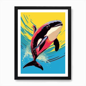 Pop Art Orca Whale 2 Art Print