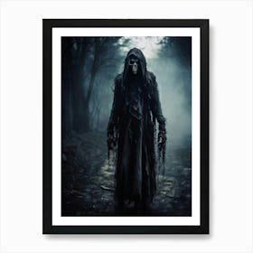 Ancient Health Frightened Daemon Human Rip Costume Scarey Afraid Invisible Evil Spook Ma (15) Art Print