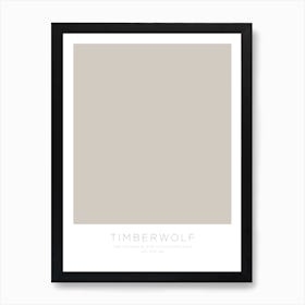 The Colour Block Collection - Timberwolf Art Print