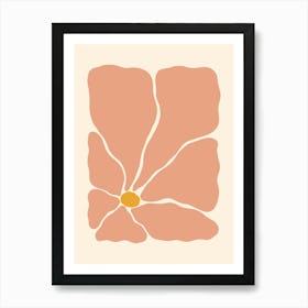 Abstract Flower 03 - Peach Art Print