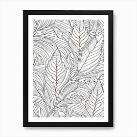 Birch Leaf William Morris Inspired Art Print