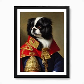 Pekingese Renaissance Portrait Oil Painting Art Print