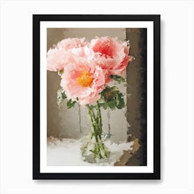 Roses In A Vase Art Print