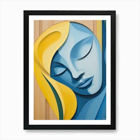 Blue And Yellow Painting Art Print