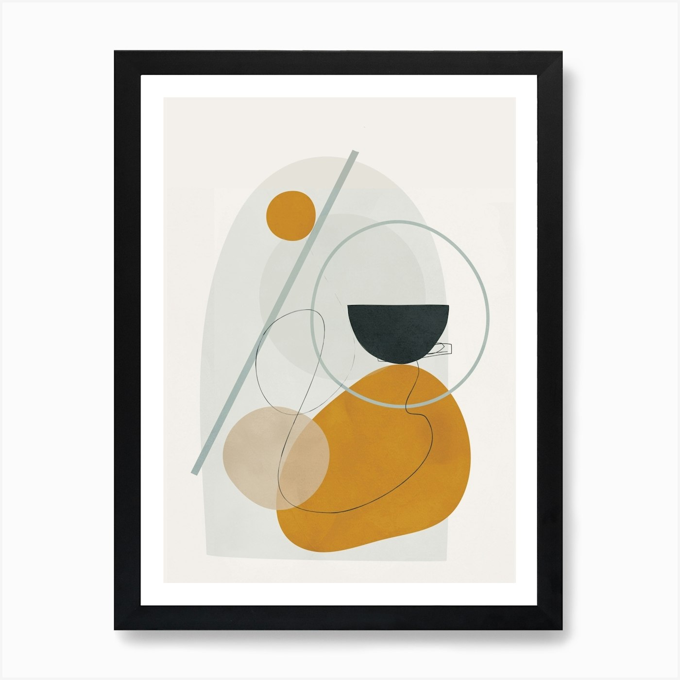 Abstract Shapes No 4 Art Print by City Art - Fy