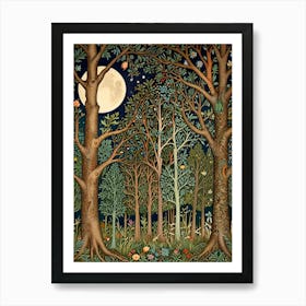 William Morris Forest At Night 7 Art Print