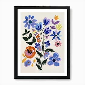 Painted Florals Lilac 4 Art Print