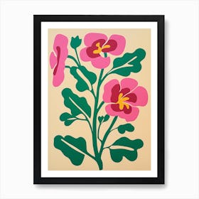 Cut Out Style Flower Art Sweet Pea 4 Art Print