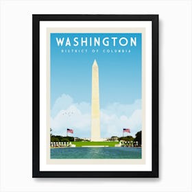 Washington Dc Travel Poster Art Print