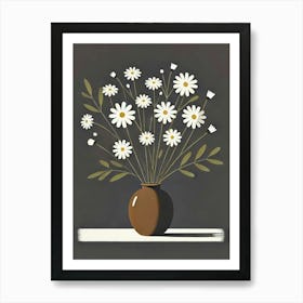 Daisies In A Vase 14 Art Print