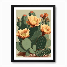 Vintage Cactus Illustration 4 Art Print