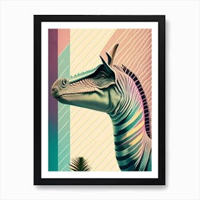 Aucasaurus Pastel Dinosaur Art Print