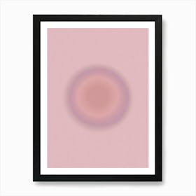 Circle On A Pink Background Art Print